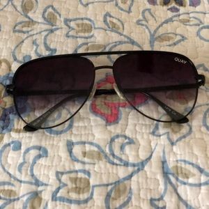 QUAY Black Aviator Sunglasses
